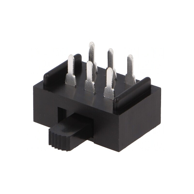 Comutator Glisant DPDT ON-ON 2A/250VAC 4A/28VDC THT | Electronic-mag.ro | Componente Electronice