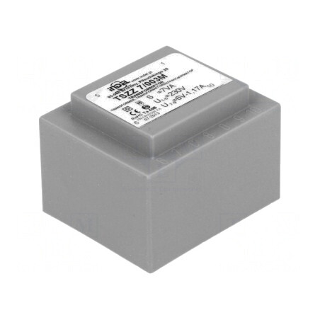 Transformator încapsulat 7VA 230VAC 6V 1,16A PCB | Electronic-mag.ro | Componente Electronice