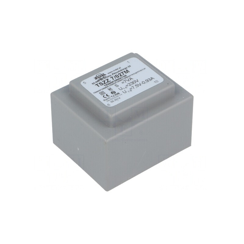 Transformator încapsulat 7VA 230VAC 7,5V 930mA PCB | Electronic-mag.ro | Componente Electronice