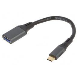 Adaptor USB 3.0 USB-A la USB-C 0,15m Negru Gri 5Gbps | Electronic-mag.ro | Componente Electronice