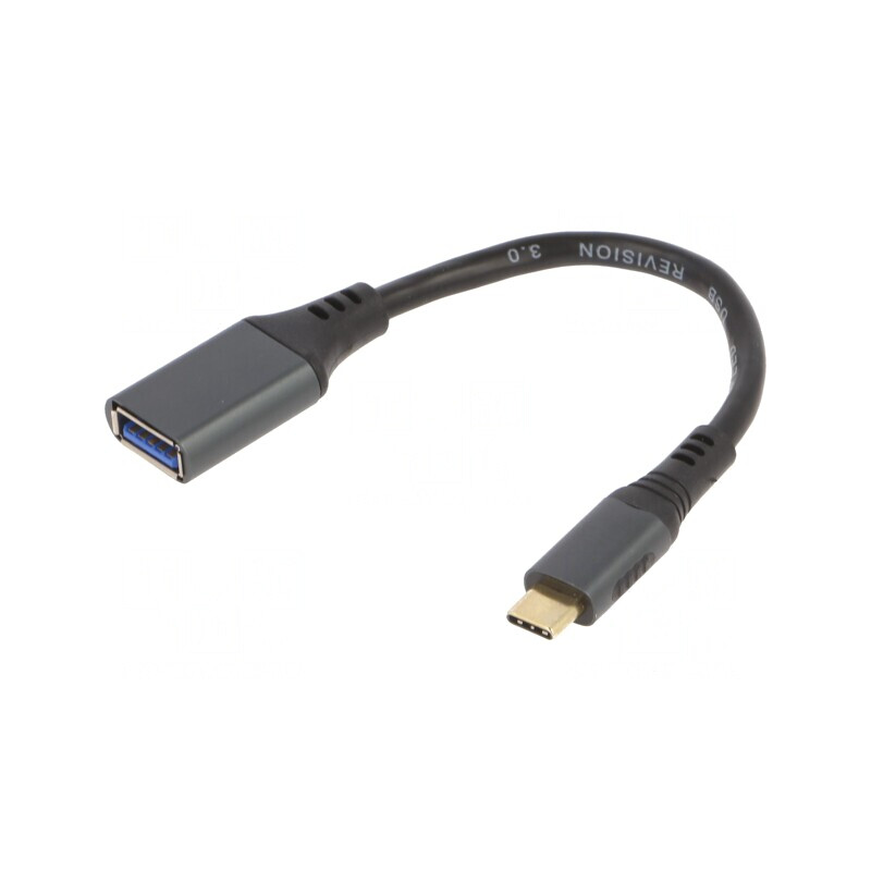 Adaptor USB 3.0 USB-A la USB-C 0,15m Negru Gri 5Gbps | Electronic-mag.ro | Componente Electronice