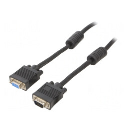 Cablu D-Sub 15 pini HD Negru 1,8m | Electronic-mag.ro | Componente Electronice