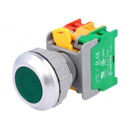 Comutator cu Acționare prin Apăsare 30mm 1NC/NO | Electronic-mag.ro | Componente Electronice