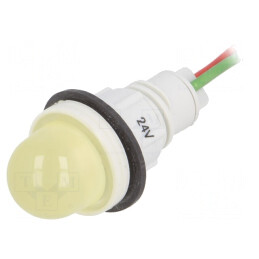 Lampă de control LED galbenă 24V Ø13mm