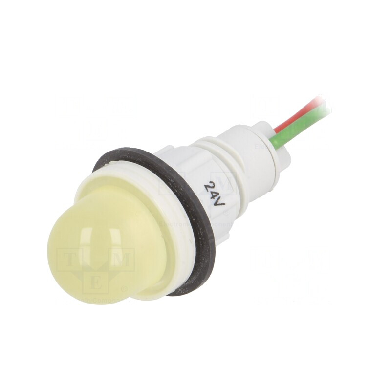 Lampă de control LED galbenă 24V Ø13mm | Electronic-mag.ro | Componente Electronice