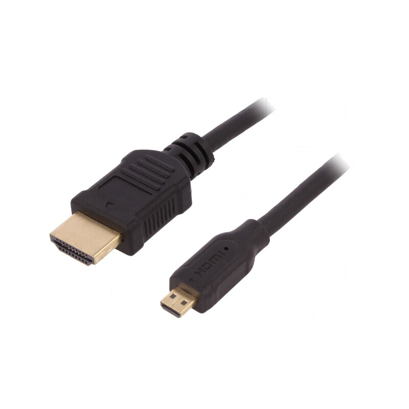 Cablu HDMI 1.4 Micro HDMI 1m Negru | Electronic-mag.ro | Componente Electronice