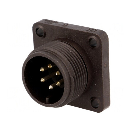 Conector Circular Soclu IP67 6 Pini Placare Argintată Tată | Electronic-mag.ro | Componente Electronice