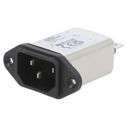 Conector Alimentare AC Soclu Tată C14 1A 250VAC | Electronic-mag.ro | Componente Electronice