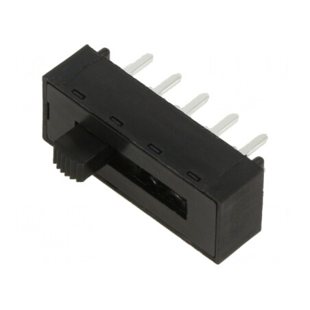 Comutator Glisant DP4T 2A/250VAC 0,5A/125VDC THT | Electronic-mag.ro | Componente Electronice