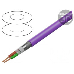 Cablu PROFIBUS 1x2x22AWG Cu FRNC Violet | Electronic-mag.ro | Componente Electronice