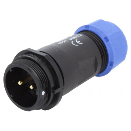 Mufă SP21 Tată 2 PIN IP68 30A 500V | Electronic-mag.ro | Componente Electronice