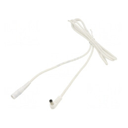 Cablu DC 1x1mm2 Alb cu Mufe și Soclu în Unghi 5,5/2,5 | Electronic-mag.ro | Componente Electronice