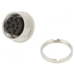 Conector M16 Soclu Mamă 8-Pin 5A 60V IP40 | Electronic-mag.ro | Componente Electronice