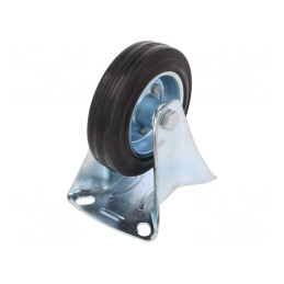 Roată de transport 100mm 70kg gumă rigidă | Electronic-mag.ro | Componente Electronice