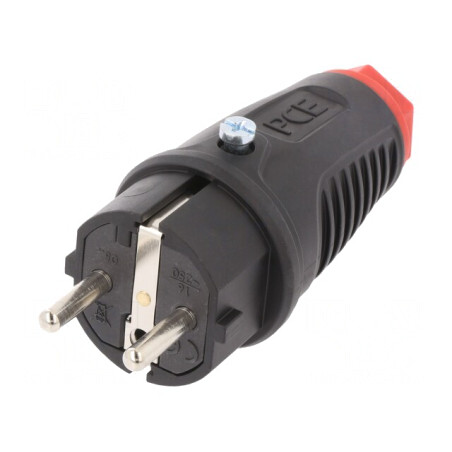 Conector Alimentare AC Tată 2P+PE 250V 16A Pe Cablu | Electronic-mag.ro | Componente Electronice