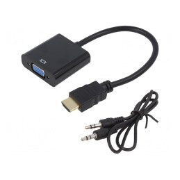 Adaptor HDMI la VGA 15pin 0,15m | Electronic-mag.ro | Componente Electronice