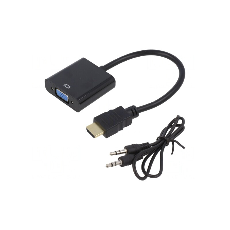 Adaptor HDMI la VGA 15pin 0,15m | Electronic-mag.ro | Componente Electronice