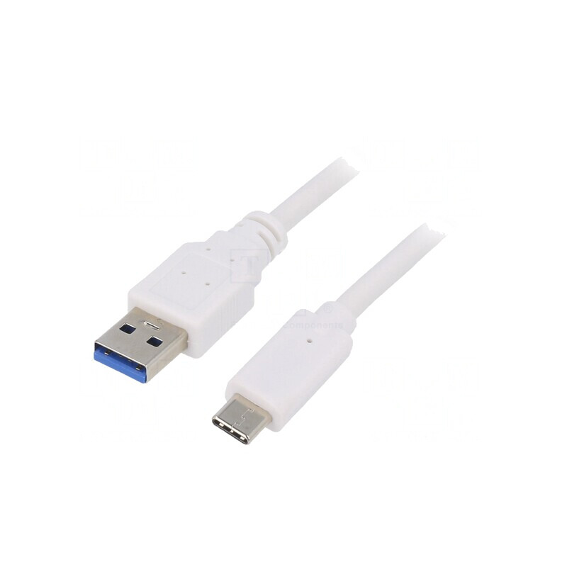 Cablu USB 3.0 A la C 3m Alb Aurit | Electronic-mag.ro | Componente Electronice