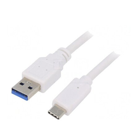 Cablu USB 3.0 A la C 3m Alb Aurit | Electronic-mag.ro | Componente Electronice