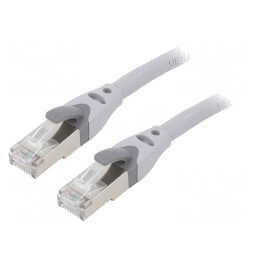 Patch Cord S/FTP Cat6a 5m Gri Aurit | Electronic-mag.ro | Componente Electronice