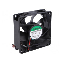Ventilator axial 12V DC 80x80x25mm 76.5m3/h 38dBA cu bilă | Electronic-mag.ro | Componente Electronice