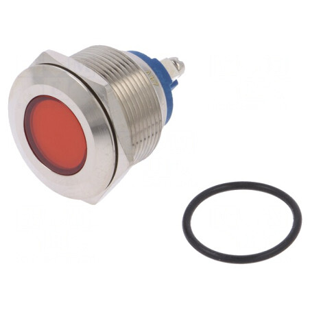 Lampa LED control roșie 24V Ø22mm | Electronic-mag.ro | Componente Electronice