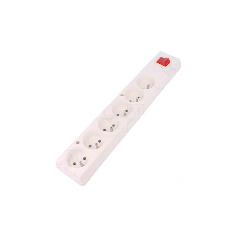 Conector alimentare AC mamă splitter 2P alb 250V 16A | Electronic-mag.ro | Componente Electronice
