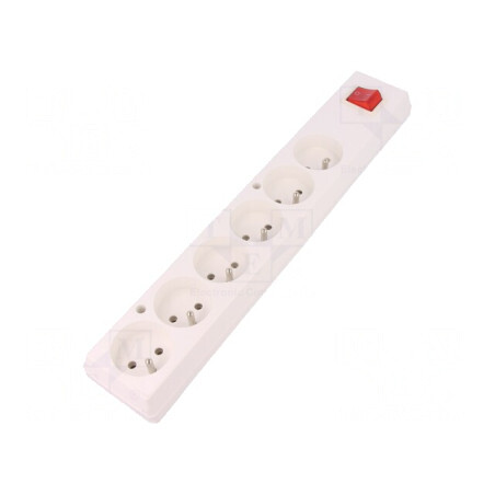 Conector alimentare AC mamă splitter 2P alb 250V 16A | Electronic-mag.ro | Componente Electronice