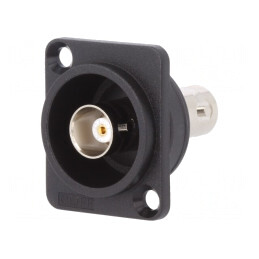 Adaptor BNC Soclu Plastic 50Ω Negru