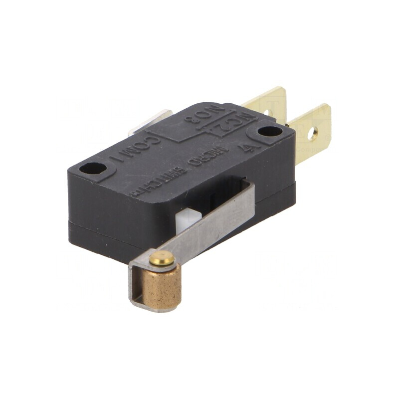 Microîntrerupător 15A/125VAC cu Manetă și Rulou | Electronic-mag.ro | Componente Electronice