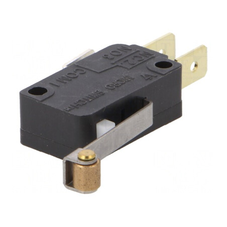 Microîntrerupător 15A/125VAC cu Manetă și Rulou | Electronic-mag.ro | Componente Electronice