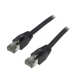 Cablu Patch Negru Cat 8.1 S/FTP 1.5m LSZH | Electronic-mag.ro | Componente Electronice