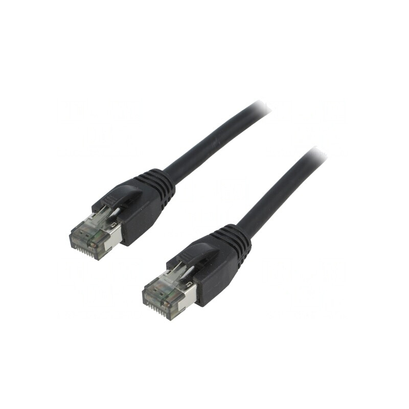 Cablu Patch Negru Cat 8.1 S/FTP 1.5m LSZH | Electronic-mag.ro | Componente Electronice