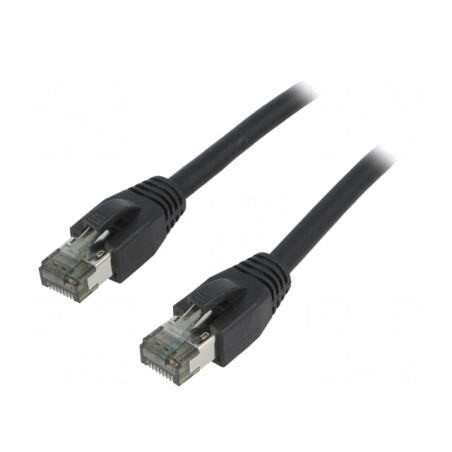 Cablu Patch Negru Cat 8.1 S/FTP 1.5m LSZH | Electronic-mag.ro | Componente Electronice