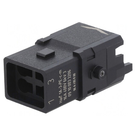 Conector Han 1A 4P 3P PE | Electronic-mag.ro | Componente Electronice