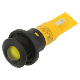 Lampă de control LED galbenă 24V 16mm | Electronic-mag.ro | Componente Electronice