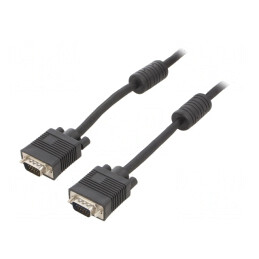 Cablu D-Sub 15 pini HD Negru 1,8m | Electronic-mag.ro | Componente Electronice