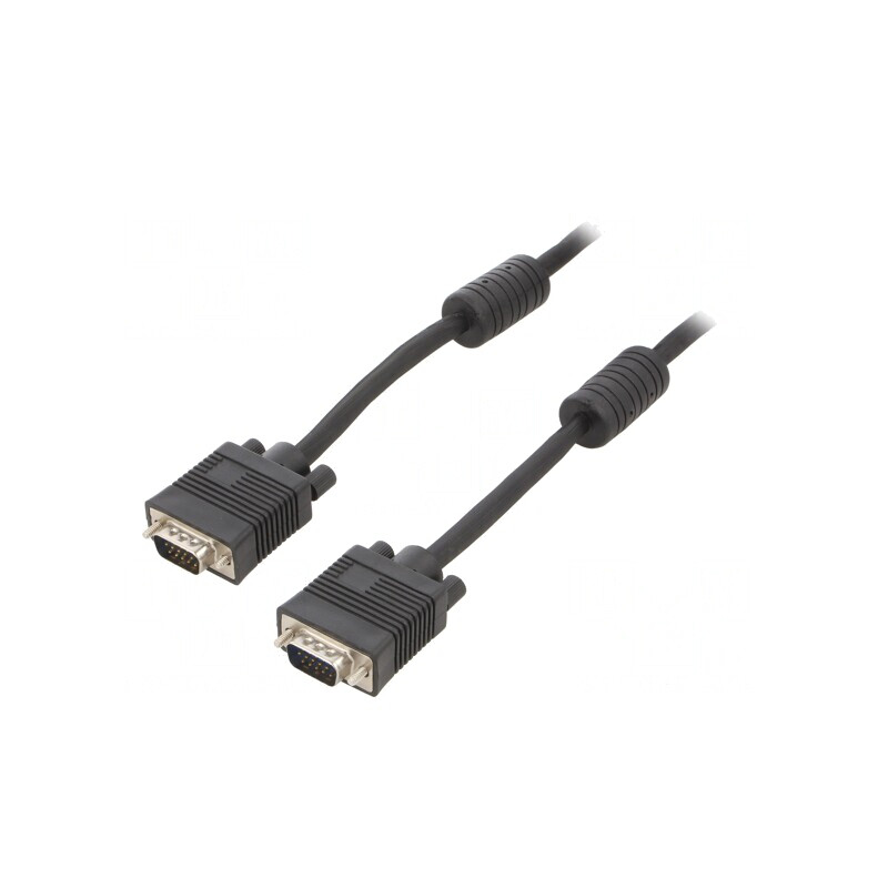 Cablu D-Sub 15 pini HD Negru 1,8m | Electronic-mag.ro | Componente Electronice