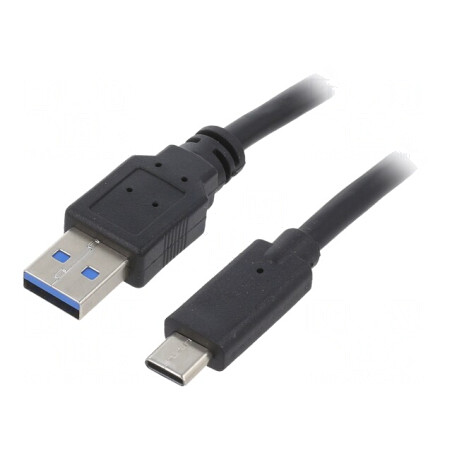 Cablu USB 3.0 A la C 3m Negru PVC Aurit | Electronic-mag.ro | Componente Electronice
