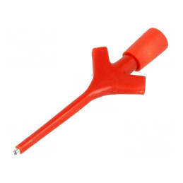 Clips de măsurare cu pensetă roșie 60VDC 0,64mm 2A | Electronic-mag.ro | Componente Electronice