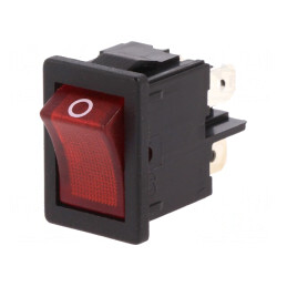 Intrerupator Balansier DPST ON-OFF 4A 250VAC Rosu IP40 230V | Electronic-mag.ro | Componente Electronice