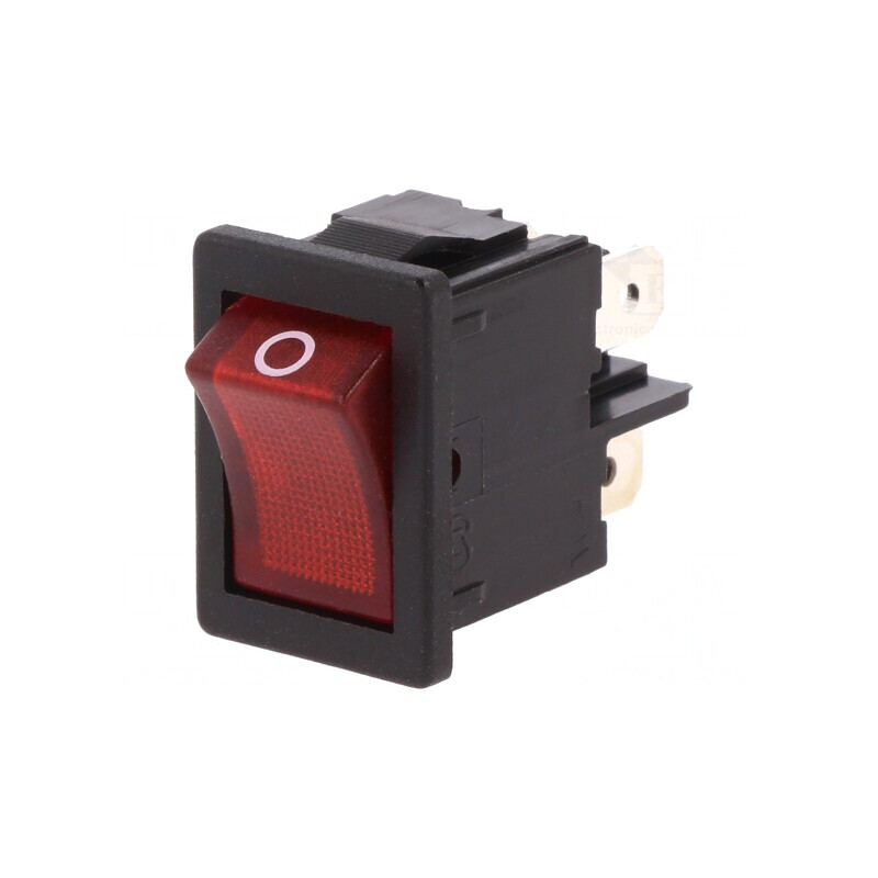 Intrerupator Balansier DPST ON-OFF 4A 250VAC Rosu IP40 230V | Electronic-mag.ro | Componente Electronice