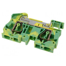 Conector Îmbinare Șine 0,2-6mm2 2 Borne Galben-Verde | Electronic-mag.ro | Componente Electronice