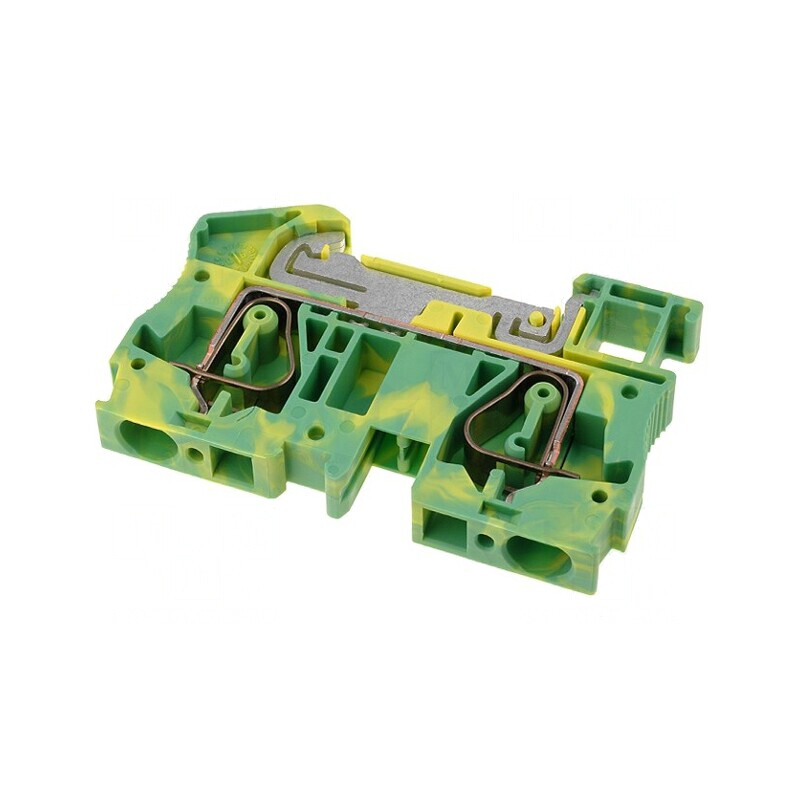 Conector Îmbinare Șine 0,2-6mm2 2 Borne Galben-Verde | Electronic-mag.ro | Componente Electronice