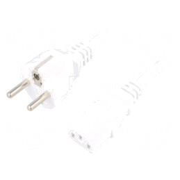 Cablu Alb 3m 3x1mm2 CEE 7/7 la IEC C13 16A | Electronic-mag.ro | Componente Electronice