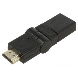 Adaptor HDMI Unghiular ±90° Negru | Electronic-mag.ro | Componente Electronice