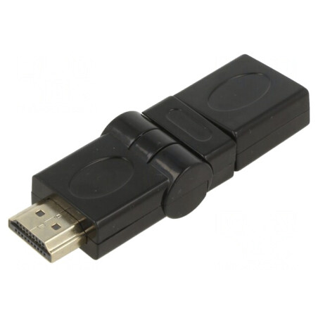 Adaptor HDMI Unghiular ±90° Negru | Electronic-mag.ro | Componente Electronice