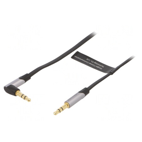 Cablu Audio Jack 3.5mm Unghi 5m Negru | Electronic-mag.ro | Componente Electronice