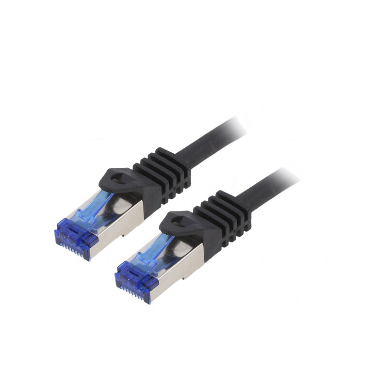 Patch Cord Negru S/FTP Cat 6a 3m LSZH | Electronic-mag.ro | Componente Electronice