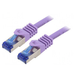 Patch Cord S/FTP Cat 6a LSZH Violet 3m | Electronic-mag.ro | Componente Electronice